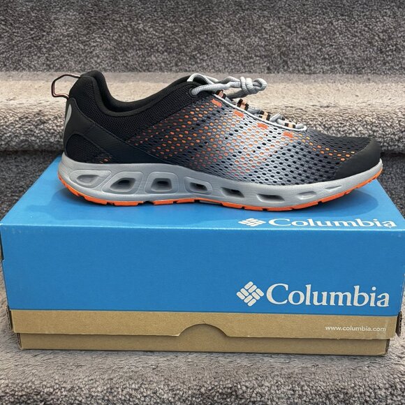 Columbia Drainmaker III Runners Mens Blk and Org Sz 12 NEW With BOX - Picture 4 of 8